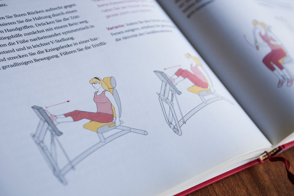 Agata Weinholzner Grafikdesign: Illustrationen Mrs. Sporty-Konzept Buch